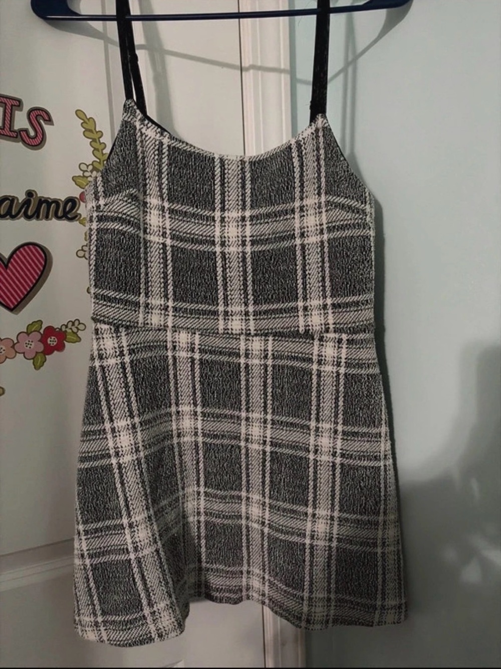 Urban Outfitters Black and White Plaid Mini Dress